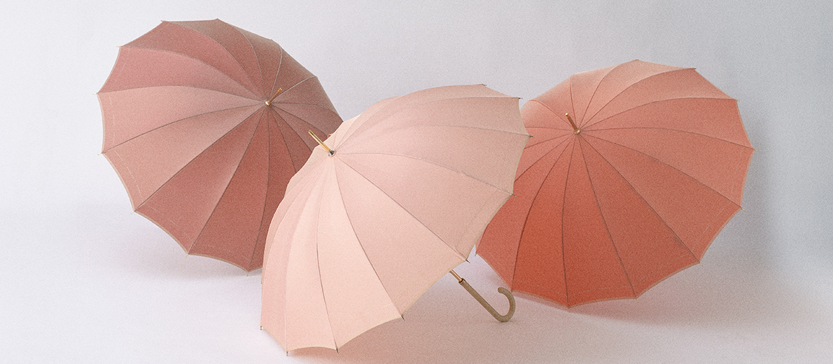 新品⭐️ HANWAY ハンウェイ 傘 クチュリエ グレー 傘袋/タッセル付 雨傘ルゥHANWAY